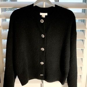 H&M flower rhinestones sweater